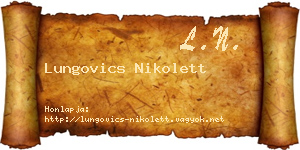 Lungovics Nikolett névjegykártya